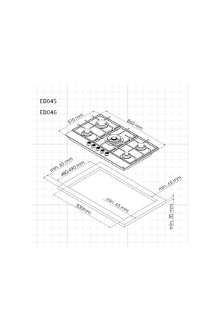 Ferre ED045 90 CM Woklu Ankastre Ocak