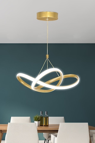 Ransom Gold Kumandalı Dimmerli 4 Modlu Modern Sarkıt Led Avize Gold