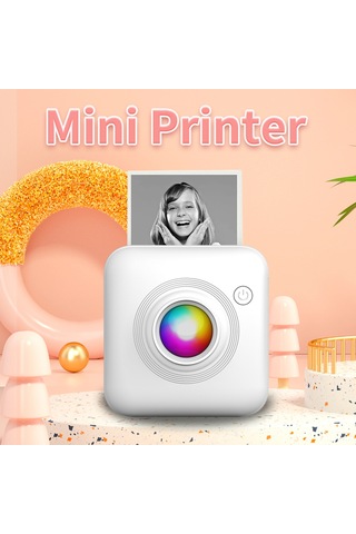 Lemestar X3 Mini Termal Yazıcı 58mm, Bluetooth Bağlantı, Led Işık, 203dpi - Fotoğraf/metin/not Yazdırma, 11 Adet Termal Kağıt, Dahili Pil