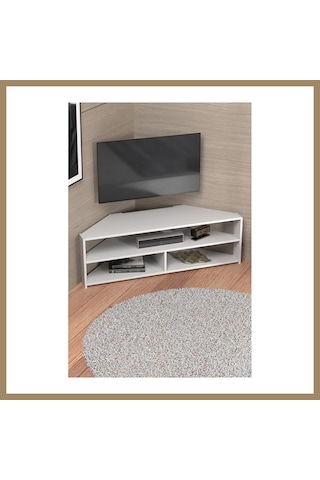 Kahveci.store Köşe Tv Ünitesi Beyaz 140 Cm 22