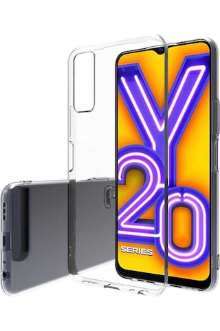 Zore Vivo Y20 Kılıf Msra Süper Silikon Kapak - Renksiz Renksiz