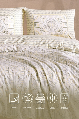 Elart Matmazel Nevresim Takımı Çift Kişilik 200x220 Cm Yeşil Yeşil