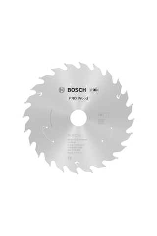Professional Daire Testere Bıçağı, Standart Ahşap İçin Ahşap, 136 X 20 X 1,5 Mm, 24 Diş, Akülü Daire Testere