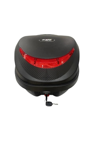 Gaff G32 Carbon Tasarımlı Motosiklet Arka Çanta 32 Litre Sırt Dayamalı Port Bagaj Kilitli Siyah Siyah