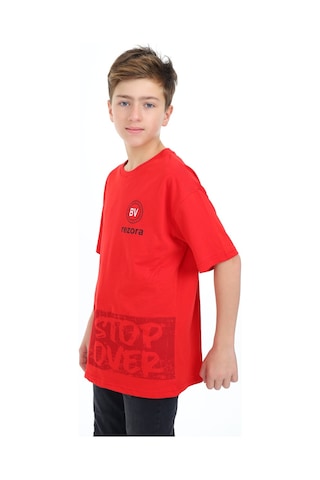 Toontoy Kids Toontoy Erkek Çocuk Bv Baskılı Tişört Kırmızı