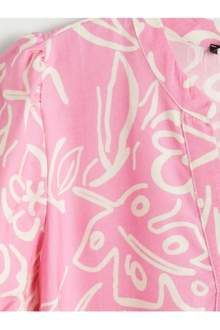 Lc Waikiki Pembe Kaçık Yaka Beli Kuşaklı Elbise