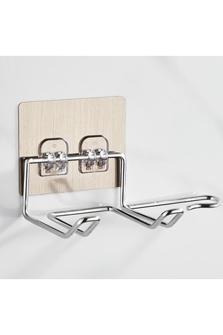 Gri Saç Kurutma Makinesi Tutucu Raf Duvara Monte Saç Düzleştirici Kurutma Makinesi Tutucular Banyo Organizatör Depolama Rafı Gri