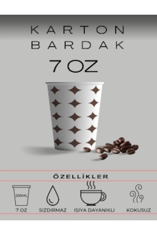 200 Adet Karton Bardak 7 Oz Kullan At Karton Bardak Kağıt Bardak