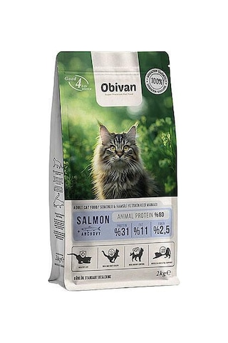 Obivan Somonlu Ve Hamsili Yetişkin Kedi Maması 2 Kg