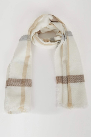 Defacto Kadın Ekose Desenli Atkı R6902AZ24WNER2 Ekru