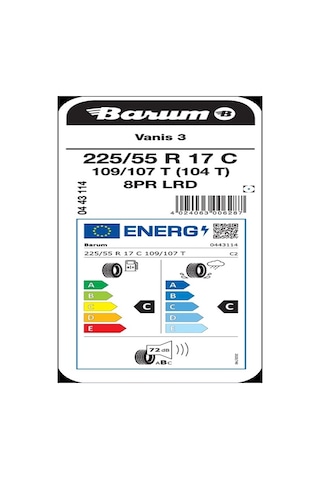 Barum 225/55 R17c 109/107t 104t Vanis 3 8pr Yaz Lastiği 2026