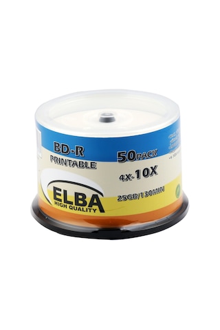 Elba Blu-Ray Bd-R 10X 25Gb 50Li Cake Box Prıntable