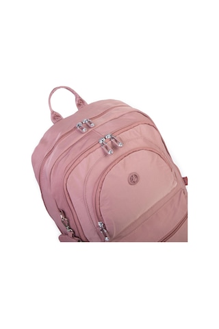 Nas Bag Unisex Büyük Boy Hafif Çok Gözlü Sırt Çantası Gül Kurusu Gül Kurusu