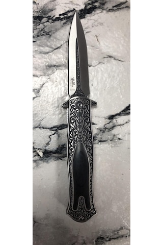 Lebron Aln Master - Gravür İşlemeli Stiletto Tarzı Kamp Çakı 22 Cm Çok Renkli