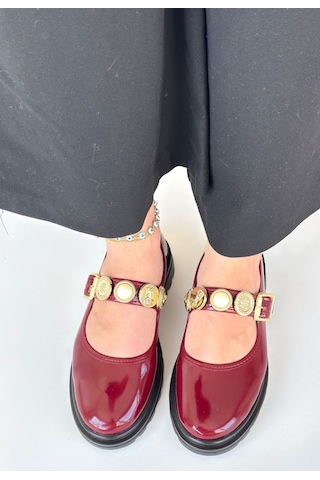 Okira Bordo Rugan Oxford Ayakkabı Bordo