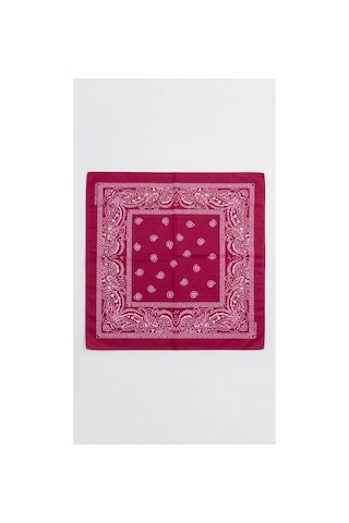 Mollycrush Unisex Pembe Şal Desenli Bandana Günlük Saç Aksesuarı, Boyunluk Ve Outdoor Fular Pembe