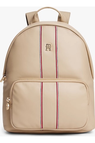 Tommy Hilfiger Popette Soft Kurumsal Kubbe Kadın Bej Sırt Çantası Aw0aw180010f4 Bej