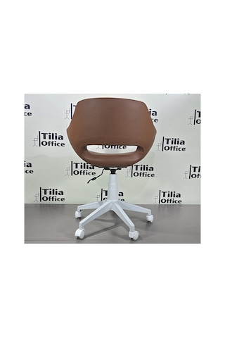 Monaco Çalışma Kesim Çocuk Koltuğu Beyaz Ayak Kahve