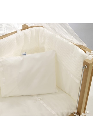 Meltem Kids Mood Sallanır Ahşap Anne Yanı Beşik 50x90 CM Naturel - Ekru