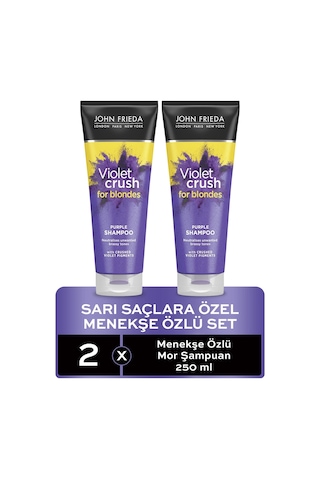 John Frieda Violet Crush Sarı Saçlara Özel Menekşe Özlü Mor Şampuan 2 x 250 ML