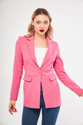 Lovelf Tek Düğme Klasik Ceket Pembe Pembe