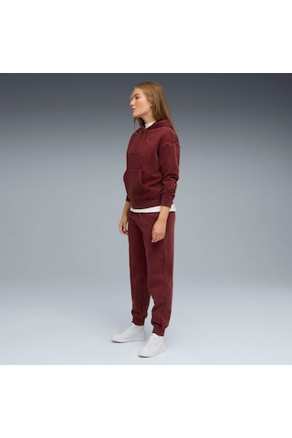 Puma Essentıals Elevated Kadın Geniş Kesim Kapüşonlu Sweatshırt 688103 96 Kırmızı