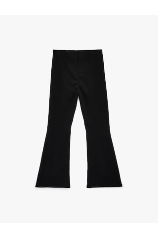Koton Scuba Kumaş Slim Fit İspanyol Paça Tayt Siyah 6sak80022ek Siyah