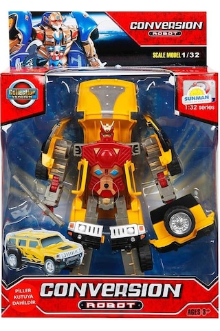 S00081234 1/32 Robot Transformer Ses/ışk 10a -sun Çok Renkli