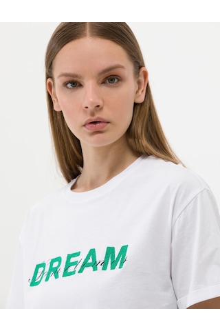 Pierre Cardin Kadın Beyaz Tişört 50269325-vr013 Beyaz