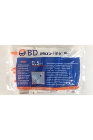 Bd Micro-fine Plus 0,5 Ml İnsülin Enjektörü 0,30mmx8mm 10lu Paket Bd Micro-fine Plus 0,5 Ml İnsülin Enjektörü 0,30mmx8mm 10lu Paket