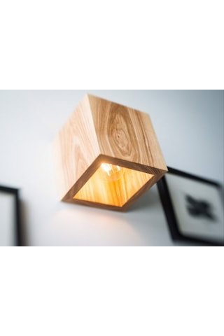 Decarthuma Yansıtma Tasarım Çift Yönlü Ahşap Salon Duvar Aplik Bej