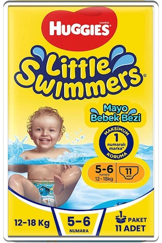 Huggies Little Swimmers 5-6 Numara 12-18 Kg 11'li Mayo Bez