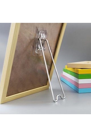 1 Takım Güvenilir Fotoğraf Çerçevesi Standı İz Yok Masaüstü Resim Braketi L