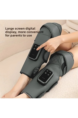 Fochsia Elektrikli Çok Fonksiyonlu Bacak Masaj Aleti Light Grey 1pc Hava Kompresyonlu Isıtmalı 3 Mod 3 Şiddet Seviyesi Type-c Şarj Altın