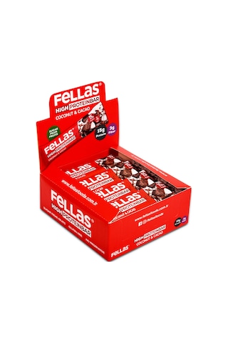 Fellas Yüksek Protein Bar - Hindistan Cevizi 45g x 12 Adet