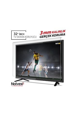 Notvex 32 İnç 82 Ekran Tv Ekran Koruyucu / 3 MM Kalınlık