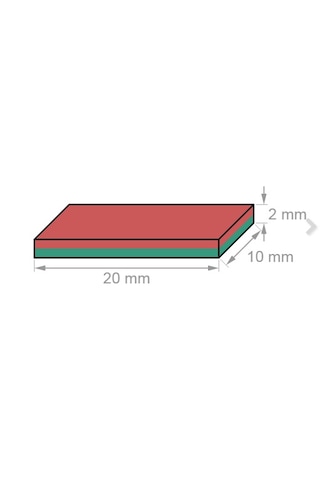 20 Adet 20x10x2 Köşeli Neodyum Magnet