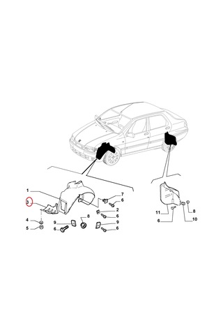 ÖN TAMPON ALT MUHAFAZASI SOL 02-- PALİO ALBEA 46532205--46831017