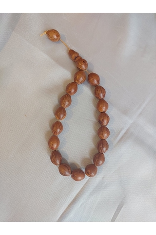 Tornalanmış Andız 17'li Efe Tesbih - 13mm İşlemeli Doğal Çekirdek 15 Cm