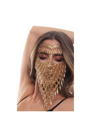 Kadın Altın Renk Kaplama Ayarlanabilir El Yapımı Peçe Altın