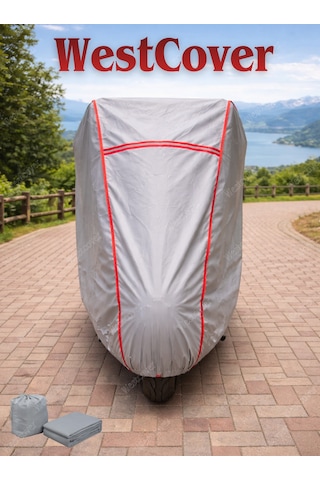 Kanuni Windys 150 Lx Uyumlu Kırmızı-dikişli Reflektörlü Motosiklet Brandası