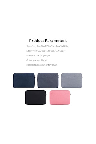 Neevoyu 8 İnç Nylon Tablet Çantası - Zıplayıcı Kapanma, Ultra İnce, İş Ve Günlük Kullanım, Siyah