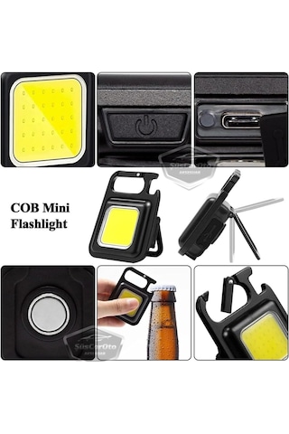 30 Ledli Mini El Feneri 4 Modlu Flash Çok Amaçlı Anahtarlık Su Geçirmez Şarjlı Mıknatıs Fonksiyonel Kamp Cep İkaz Lambası 52075746