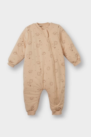 Defacto Erkek Bebek 2,5 Tog Elyaf Süt Baskılı Penye Tulum F3544a525wnbg287 Bej