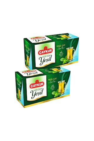 Herdem Yeşil Çay Süzen Poşet Naneli 1,6gr 25 Adet İkili Paket