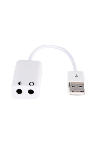 Harici Kablolu 7.1 Usb Ses Kartı 3.5mm Mikrofon Çevirici Dönüştürücü Adaptör