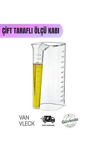 Çift Taraflı Hassas Ölçü Kabı Yağ, Un, Bakliyat, Şeker Ölçü Kabı Pratik Mutfak Kabı Şeffaf