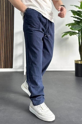 Edwox Erkek Baggy Kalıp Pantolon Lacivert Edw130