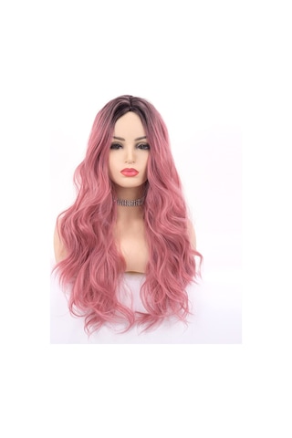 Pembe Tonlarında Kahverengi Kadın Peruk