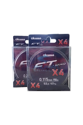 Okuma Ft-x4 Braided Line 300 Mt Grey Örgü Ip 0,205Mm